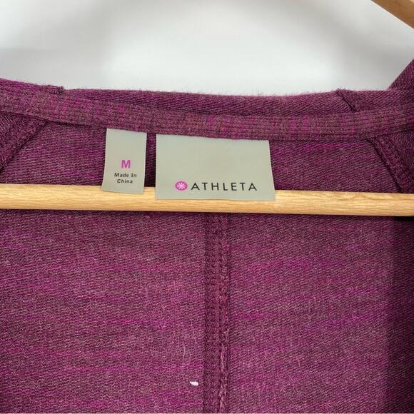 Athleta Split Front Hoodie Active Yoga Athleisure Thumb Hole Sleeve Medium - Picture 2 of 7